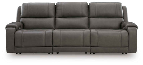 5Z - Pittson Anchor 3-Piece Power Sectional Reclining Sofa by Ashley at Eve Furniture