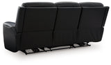 5Z-Relaxation Onyx Dual Power Leather Reclining Sofa by Ashley at Eve Furniture