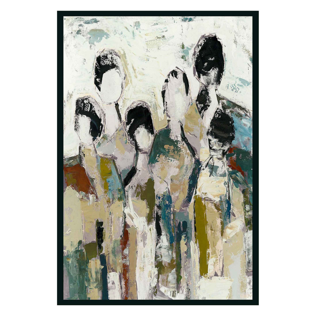6 People Multicolor Painting 48x72 by Buddy Whitlock by Classic Home at Eve Furniture