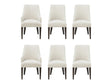 6-Piece Beever Dining Chair and Arm Chair in Cream by Manhattan Comfort at Eve Furniture