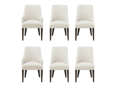 6-Piece Beever Dining Chair and Arm Chair in Cream by Manhattan Comfort at Eve Furniture