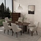 6-Piece Beever Dining Chair and Arm Chair in Taupe by Manhattan Comfort at Eve Furniture