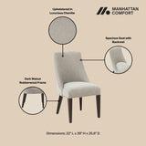 6-Piece Beever Dining Chair and Arm Chair in Taupe by Manhattan Comfort at Eve Furniture