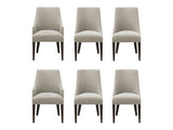 6-Piece Beever Dining Chair and Arm Chair in Taupe by Manhattan Comfort at Eve Furniture