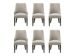 6-Piece Beever Dining Chair and Arm Chair in Taupe by Manhattan Comfort at Eve Furniture