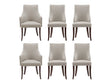 6-Piece Connie Dining Chair and Arm Chair in Light Grey by Manhattan Comfort at Eve Furniture