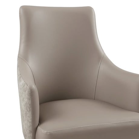 6-Piece Connie Dining Chair and Arm Chair in Taupe by Manhattan Comfort at Eve Furniture