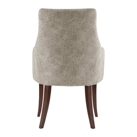 6-Piece Connie Dining Chair and Arm Chair in Taupe by Manhattan Comfort at Eve Furniture