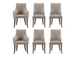 6-Piece Connie Dining Chair and Arm Chair in Taupe by Manhattan Comfort at Eve Furniture