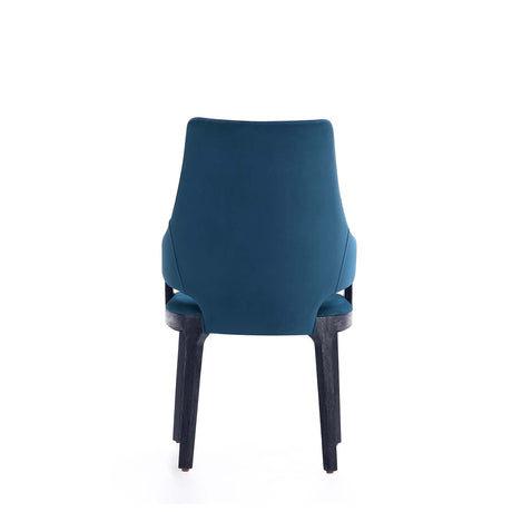 6-Piece Kara Dining Side and Arm Chairs in Blue by Manhattan Comfort at Eve Furniture