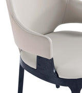 6-Piece Kara Dining Side and Arm Chairs in Light Grey by Manhattan Comfort at Eve Furniture