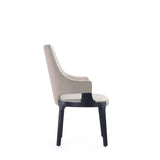 6-Piece Kara Dining Side and Arm Chairs in Light Grey by Manhattan Comfort at Eve Furniture