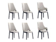 6-Piece Kara Dining Side and Arm Chairs in Light Grey by Manhattan Comfort at Eve Furniture