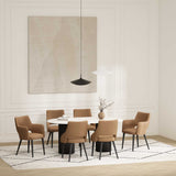 6-Piece Tremont Dining Chair in Saddle by Manhattan Comfort at Eve Furniture