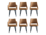 6-Piece Tremont Dining Chair in Saddle by Manhattan Comfort at Eve Furniture