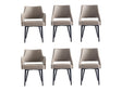 6-Piece Tremont Dining Chair in Taupe by Manhattan Comfort at Eve Furniture