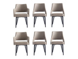 6-Piece Tremont Dining Chair in Taupe by Manhattan Comfort at Eve Furniture