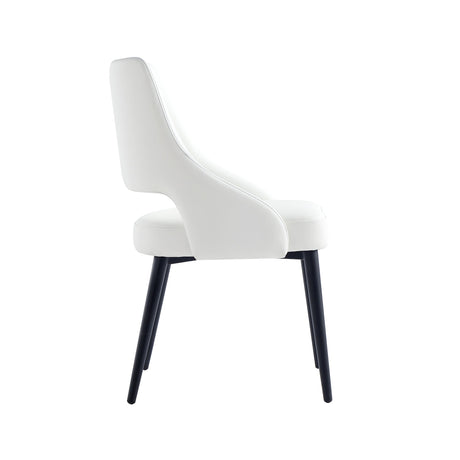 6-Piece Tremont Dining Chair in White by Manhattan Comfort at Eve Furniture