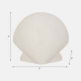 6" Seashell Decor, White