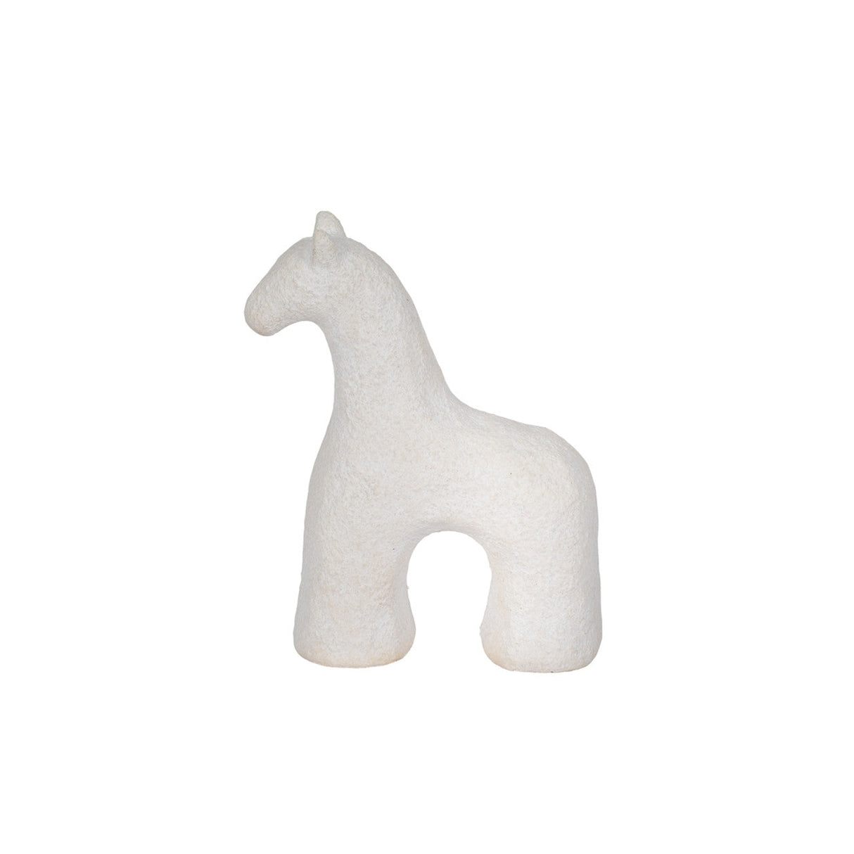6" Textured Horse, White