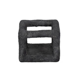 6" Textured Open Square Object, Black