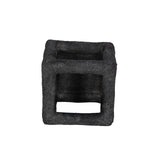 6" Textured Open Square Object, Black