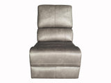 Brickston Charcoal Leatherette Modular Sectional Armless Chair
