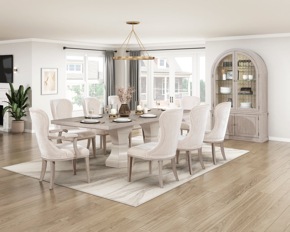 Lofton Light Gray Curio Cabinet by Homelegance at Eve Furniture