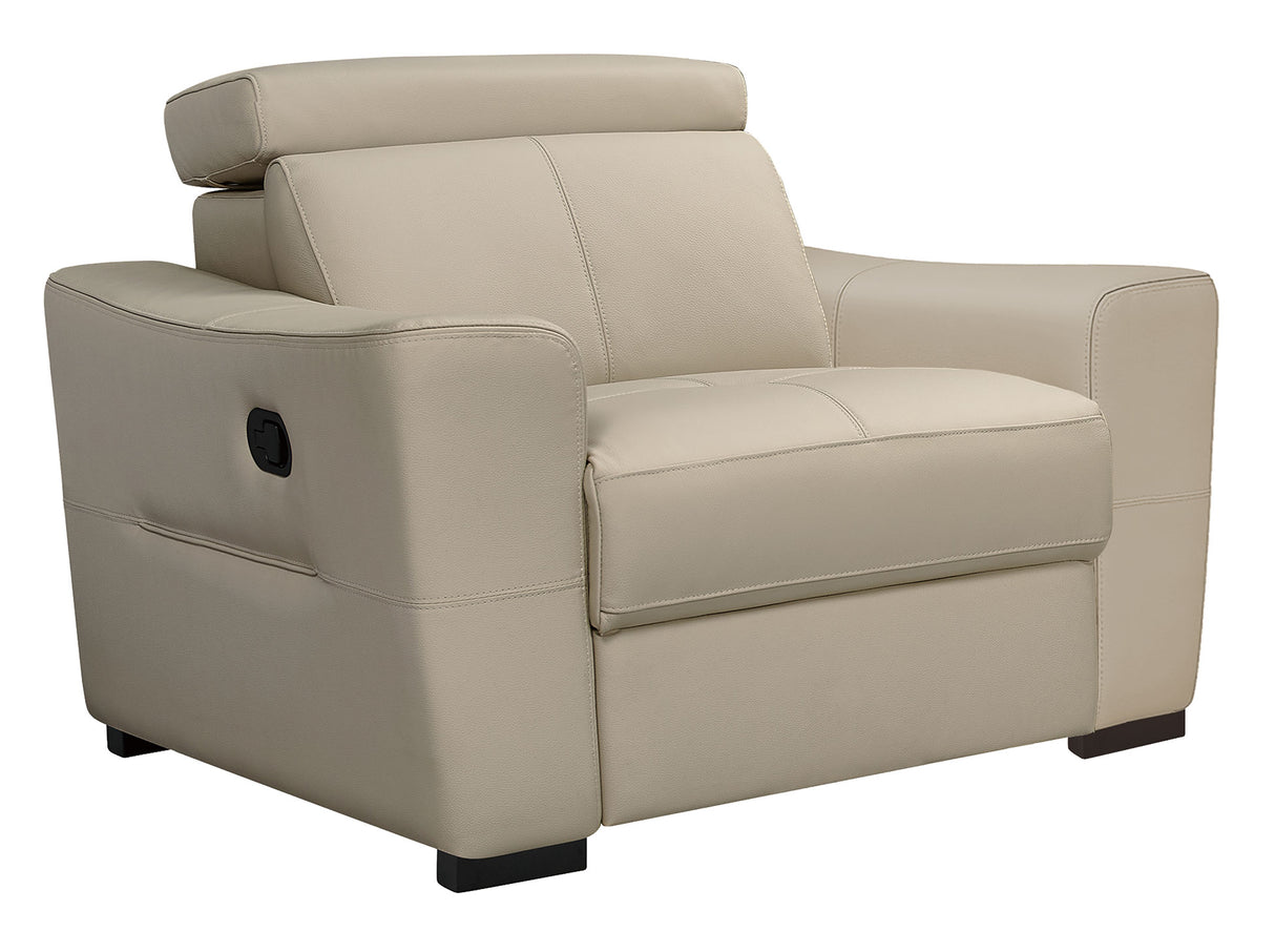 6021 Cream Armchair w/ manual recliner by ESF Furniture at Eve Furniture