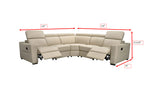 6021 Cream Sectional and armchair w/ manual recliners by ESF Furniture at Eve Furniture
