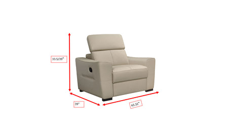 6021 Cream Sectional and armchair w/ manual recliners by ESF Furniture at Eve Furniture