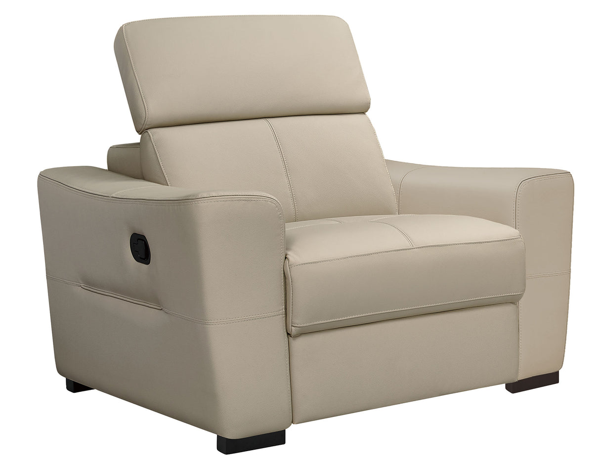 6021 Cream Sectional and armchair w/ manual recliners by ESF Furniture at Eve Furniture