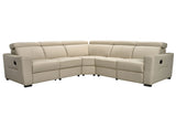 6021 Cream Sectional w/ manual recliners by ESF Furniture at Eve Furniture