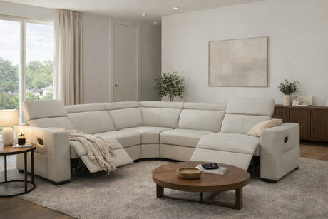 6021 Grey Sectional and armchair w/ manual recliners by ESF Furniture at Eve Furniture