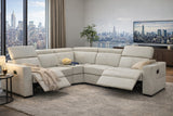 6021 Grey Sectional and armchair w/ manual recliners by ESF Furniture at Eve Furniture
