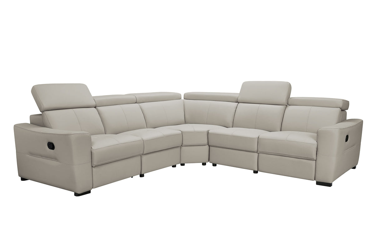 6021 Grey Sectional and armchair w/ manual recliners by ESF Furniture at Eve Furniture