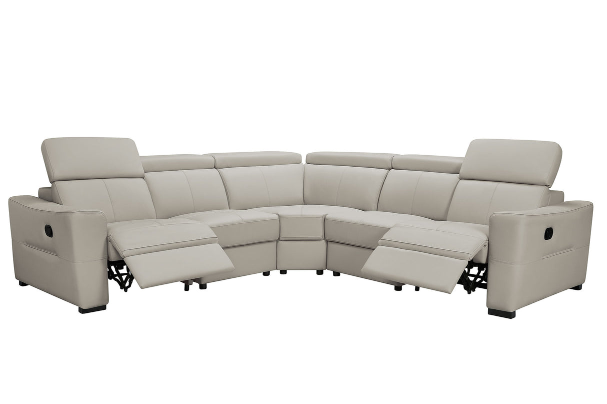 6021 Grey Sectional and armchair w/ manual recliners by ESF Furniture at Eve Furniture