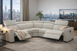 6021 Grey Sectional and armchair w/ manual recliners by ESF Furniture at Eve Furniture