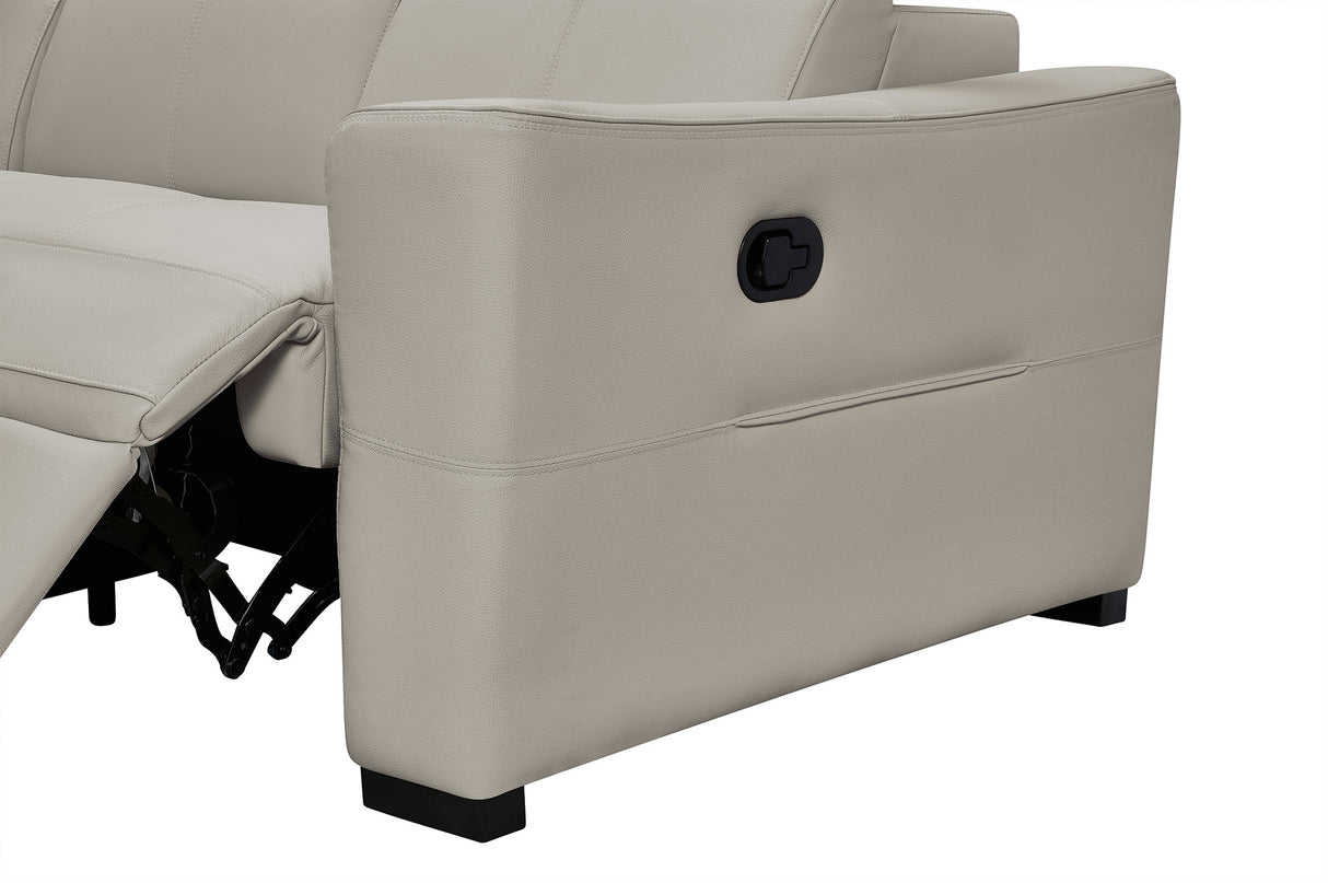 6021 Grey Sectional w/ manual recliners by ESF Furniture at Eve Furniture