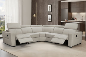 6021 Grey Sectional w/ manual recliners by ESF Furniture at Eve Furniture