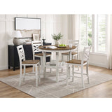 Tyler White 5-Piece Pack Counter Height Set by Homelegance at Eve Furniture