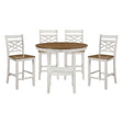 Tyler White 5-Piece Pack Counter Height Set by Homelegance at Eve Furniture
