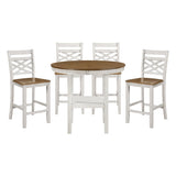 Tyler White 5-Piece Pack Counter Height Set by Homelegance at Eve Furniture