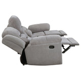 Gilson Grey 2-Piece Chenille Upholstered Reclining Living Room Set