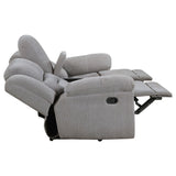 Gilson Grey 2-Piece Chenille Upholstered Reclining Living Room Set