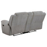 Gilson Grey 3-piece Chenille Upholstered Reclining Living Room Set