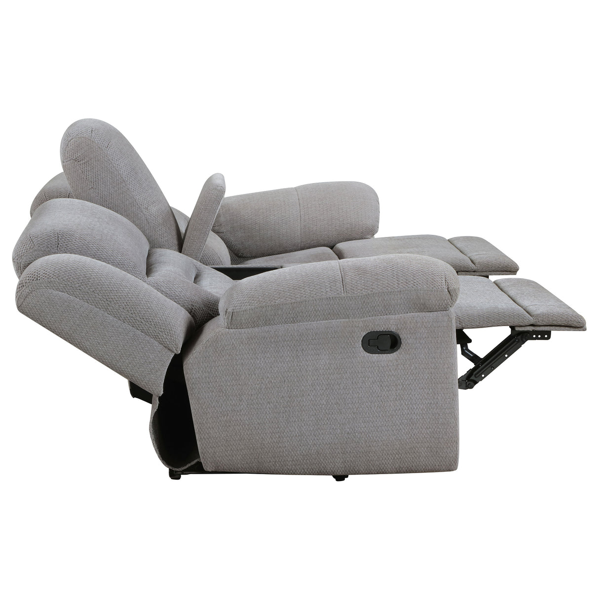 Gilson Grey 3-piece Chenille Upholstered Reclining Living Room Set
