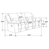 Gilson Grey 3-piece Chenille Upholstered Reclining Living Room Set