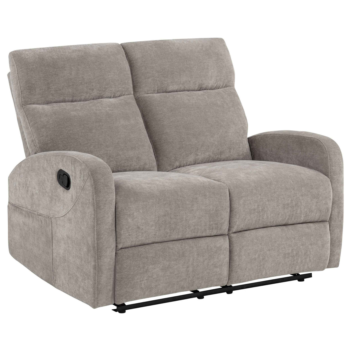 Hamilton Chenille Upholstered Manual Reclining Loveseat Sand