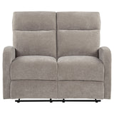 Hamilton Chenille Upholstered Manual Reclining Loveseat Sand